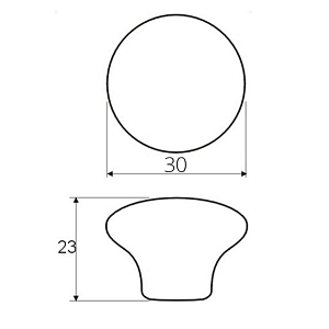 Ручка кнопка мебельная KL-3312 d30 CH (тёмное дерево) #225588