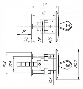 Механизм секретности Зенит МЦ10-8 (к ЗВ4Д) #109704